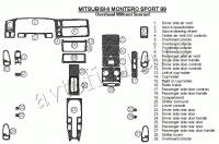 Декоративные накладки салона Mitsubishi Pajero Sport/Montero Sport 1998-2008 Overhead без Sunroof, 29 элементов.