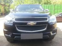 Chevrolet TrailBlazer (12–16) Защита радиатора Premium, чёрная, 2 части