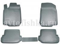 Коврики в салон Mitsubishi Grandis 2004-2009 полиуретановые, серые, Norplast