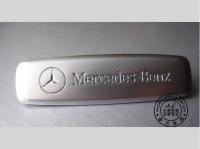 Эмблема Mercedes-Benz из полированного алюминия для ковриков салона - 1 шт., 18х64 мм