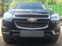 Chevrolet TrailBlazer (12–16) Защита радиатора, чёрная (2 части)