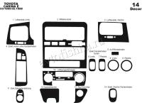 Toyota Carina 1995-1998 декоративные накладки (отделка салона) под дерево, карбон, алюминий