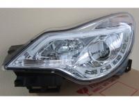 Opel Corsa (06-) фары передние хромированные, с подсветкой DRL, комплект 2 шт.