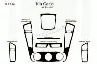 Kia Cee'd 2006-2012 декоративные накладки (отделка салона) под дерево, карбон, алюминий