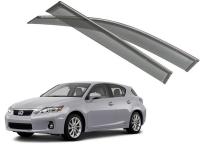 Lexus CT (13–) Дефлекторы боковых окон с хромированным молдингом, OEM стиль