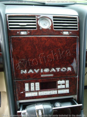 Декоративные накладки салона Lincoln Navigator 2005-2006 полный набор, с Sunroof