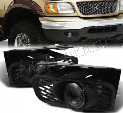 Ford F150 (99-03), Expedition (99-02) фары противотуманные линзовые, со светящимися ободками, комплект 2 шт.