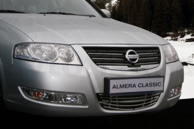 Декоративные элементы решетки радиатора d10 (6 элементов по 1трубочке) "Nissan Almera Classic" 2006-, NALM.96.0951